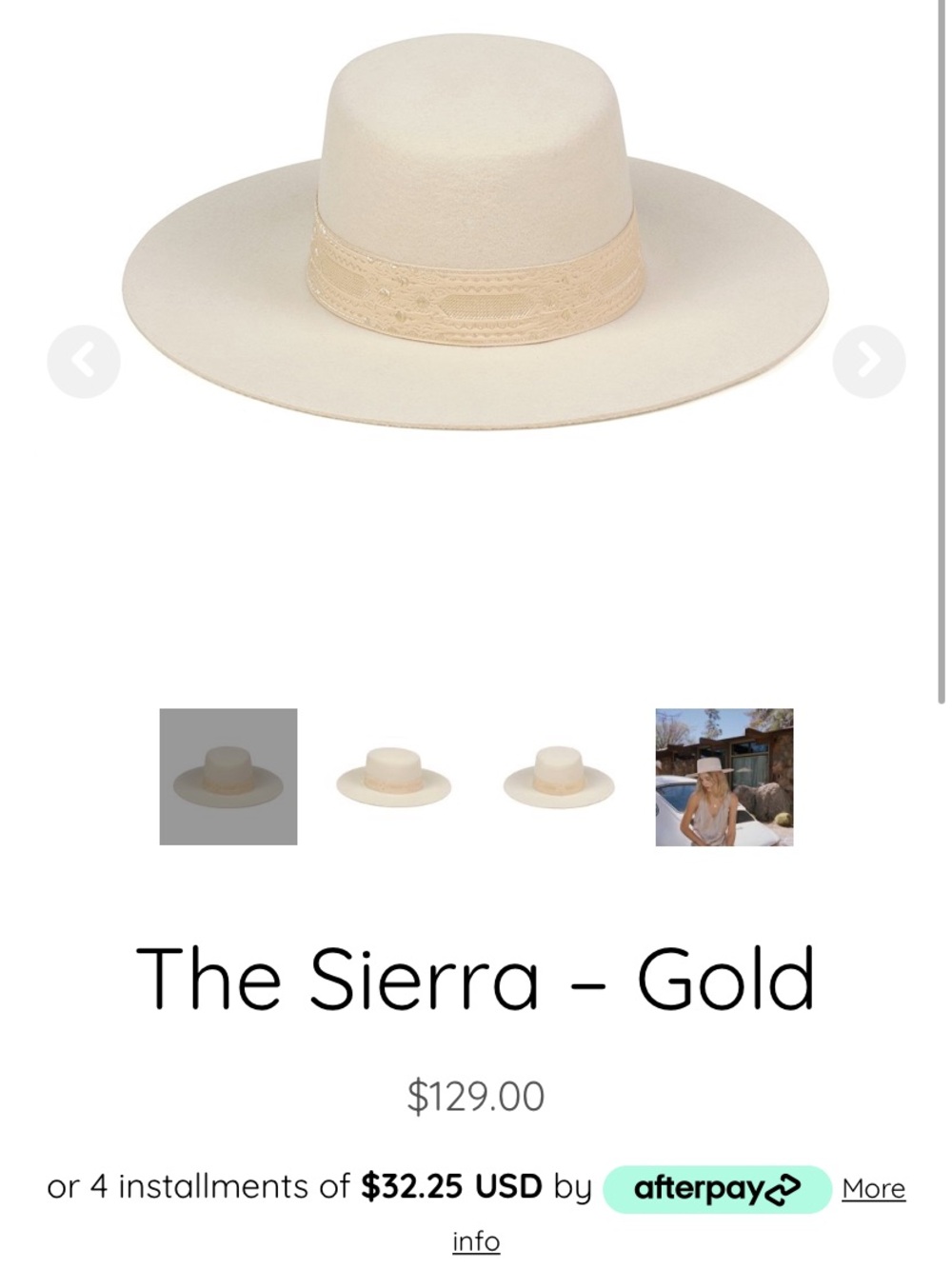 Lack Of Color Sierra Wide-Brim Felt Hat - Cream